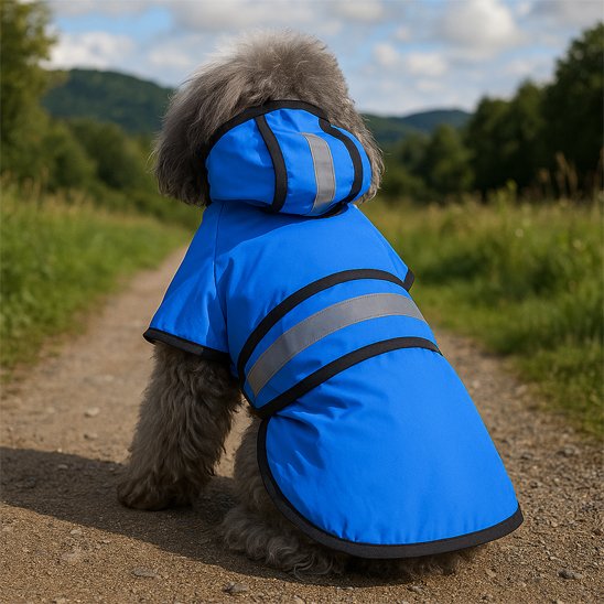caniche-sentier-campagne-manteau-pour-chien-bleu