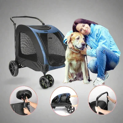 Poussette pour Chien - StrollyPet™ - Bleu