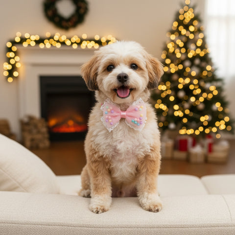 caniche-collier-chien-rose