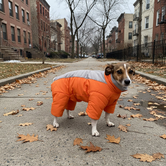 chihuahua-batiment-ville-manteau-chien-orange